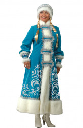 Карнавальный костюм Снегурочка цвет голубой 46-48 размер