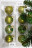 Стеклянные ёлочные шары Inge-Glas Magic 6 см. набор 4 шт. Зеленый микс винтаж