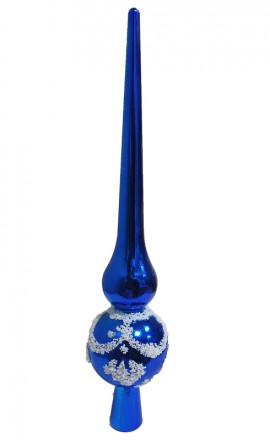 Макушка 25 см диаметр 4 см синего цвета пластик с росписью
