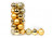 Набор шаров в тубе 40 шт д.60 золото материал пластик