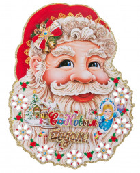 Баннер Дед Мороз 40х40 см красный