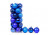 Набор шаров в тубе 40 шт д.60 синий материал пластик