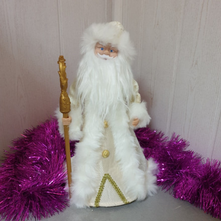 Дед Мороз 40 см музыкальный светлый мех