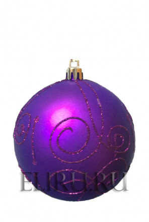 Шар фиолетовый  с рисунком дм.120мм